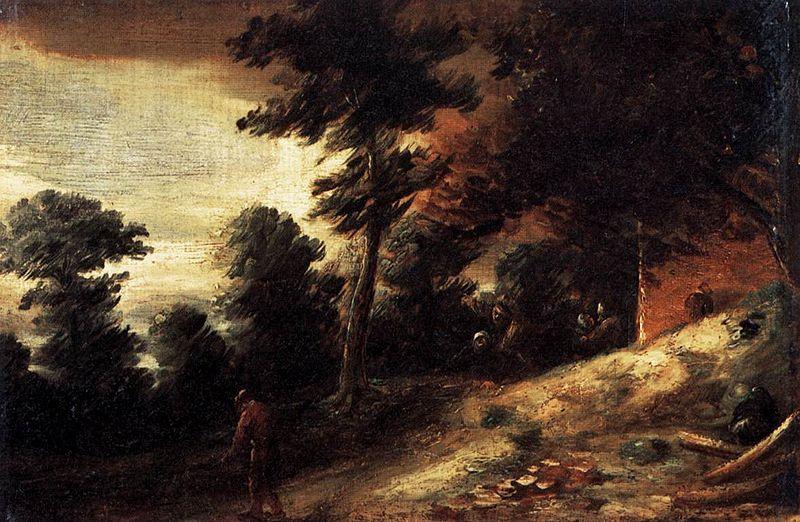 BROUWER, Adriaen Twilight Landscape